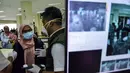 Petugas memeriksa seorang siswa Indonesia yang kembali dari China di Bandara Internasional Sultan Iskandar Muda di Blang Bintang di Aceh Besar, 13 km selatan Banda Aceh (29/1/2020). WHO  secara resmi menyatakan bahwa virus Corona merupakan darurat kesehatan global. (AFP/Chaideer Mahyuddin)