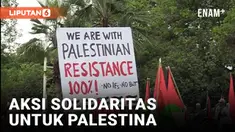 Ribuan Orang Gelar Aksi Solidaritas untuk Palestina Didepan Kedubes Amerika Serikat