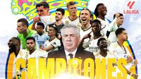 Liga Spanyol - Ilustrasi Real Madrid Juara La liga Musim 2023/2024 (Bola.com/Adreanus Titus)