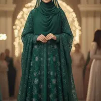 Abaya Dubai dengan Detail Berkualitas Tinggi (Gambar oleh Gemini AI)