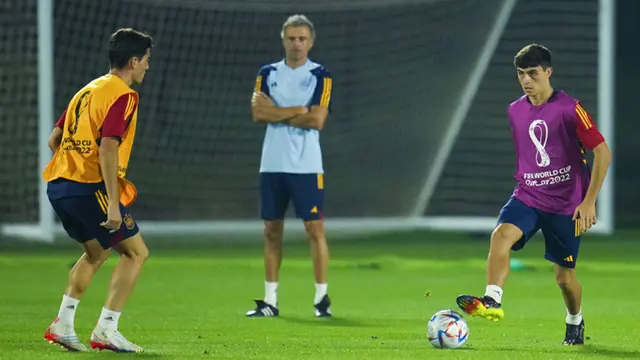 Latihan Spanyol Jelang Hadapi Maroko, Wakil Afrika yang Punya Prestasi Gemilang di Piala Dunia 2022