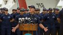 Komandan US Coast Guard, Laksamana Paul Zukunft saat berbicara di depan awak media, di California, Senin (10/8/2015). US Coast Guard  berhasil menyita 33 ton kokain senilai sekitar Rp 13 triliun lebih di timur Samudera Pasifik. (REUTERS/Mike Blake)