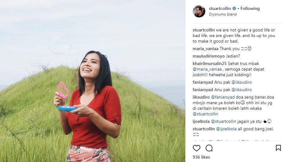 Stuart Collin dan Maria Vania [foto: instagram]