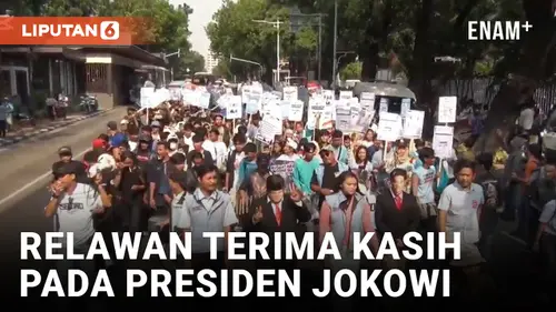 VIDEO: Aksi Ribuan Relawan Terima Kasih kepada Presiden Jokowi