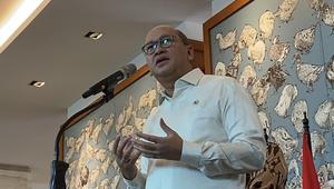 CEO Danantara Rosan Roeslani  dalam konferensi pers di Wisma Danantara, Jumat (30/1/2026). (Liputan6.com/Tian)