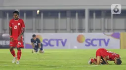 Bermain ketat dan sengit sepanjang laga, timnas Indonesia bermain imbang 1-1 melawan Yaman. (Liputan6.com/Angga Yuniar)