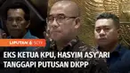 Usai putusan DKPP dibacakan, Hasyim Asy'ari menggelar konferensi pers di Kantor KPU RI Jakarta. Pernyataannya yang singkat hanya sekitar satu menit, Hasyim Asy'ari menanggapi putusan DKPP yang telah memberhentikannya sebagai Ketua KPU RI.