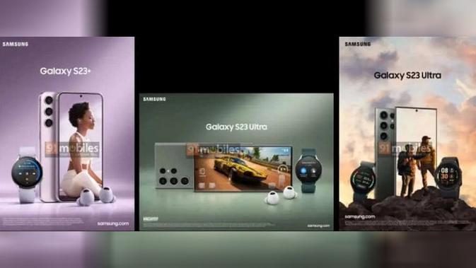 <p>Gambar promosi Samsung Galaxy S23 series bocor di internet. (Doc: 91Mobiles)</p>