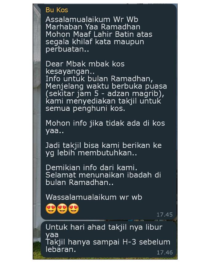 6 Kebaikan Ibu Kos Selama Ramadhan Ini Bikin Tersentuh, Dianggap Anak Sendiri