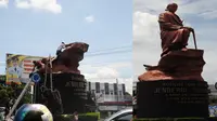 Patung Jenderal Soedirman di Purbalingga roboh
