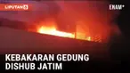 KEBAKARAN GEDUNG DISHUB JATIM, DIDUGA KORSLETING LISTRIK