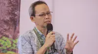 Hartono Prabowo, Technical Director FSC Indonesia menjelaskan harapan kolaborasi antara designer dengan pelaku usaha furnitur. Foto: liputan6.com/ircomm&nbsp;