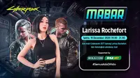 Main bareng Cyberpunk 2077 bersama Larissa Rochefort, Sabtu (19/12/2020) pukul 19.00 WIB dapat disaksikan melalui platform Vidio, laman Bola.com, dan Bola.net. (Dok. Vidio)