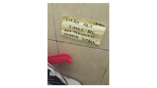 Peringatan di kos (Sumber: Twitter/@nozleep)