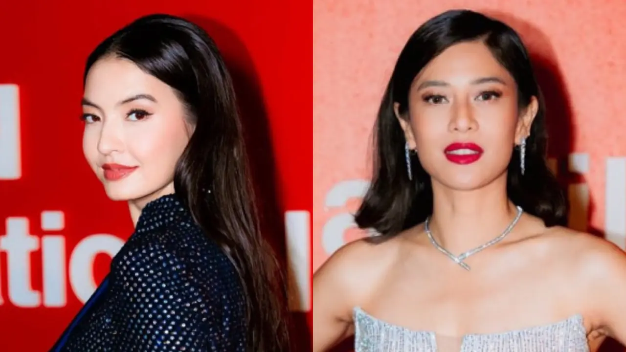 Raline Shah dan Dian Sastrowardoyo Dibalut Dress Blink-Blink saat Hadir di Busan International Film Festival