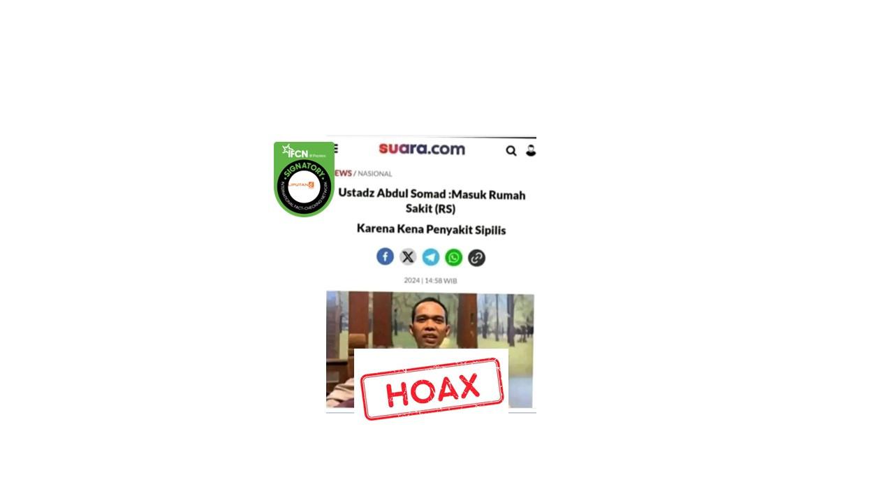 Cek Fakta UAS masuk RS