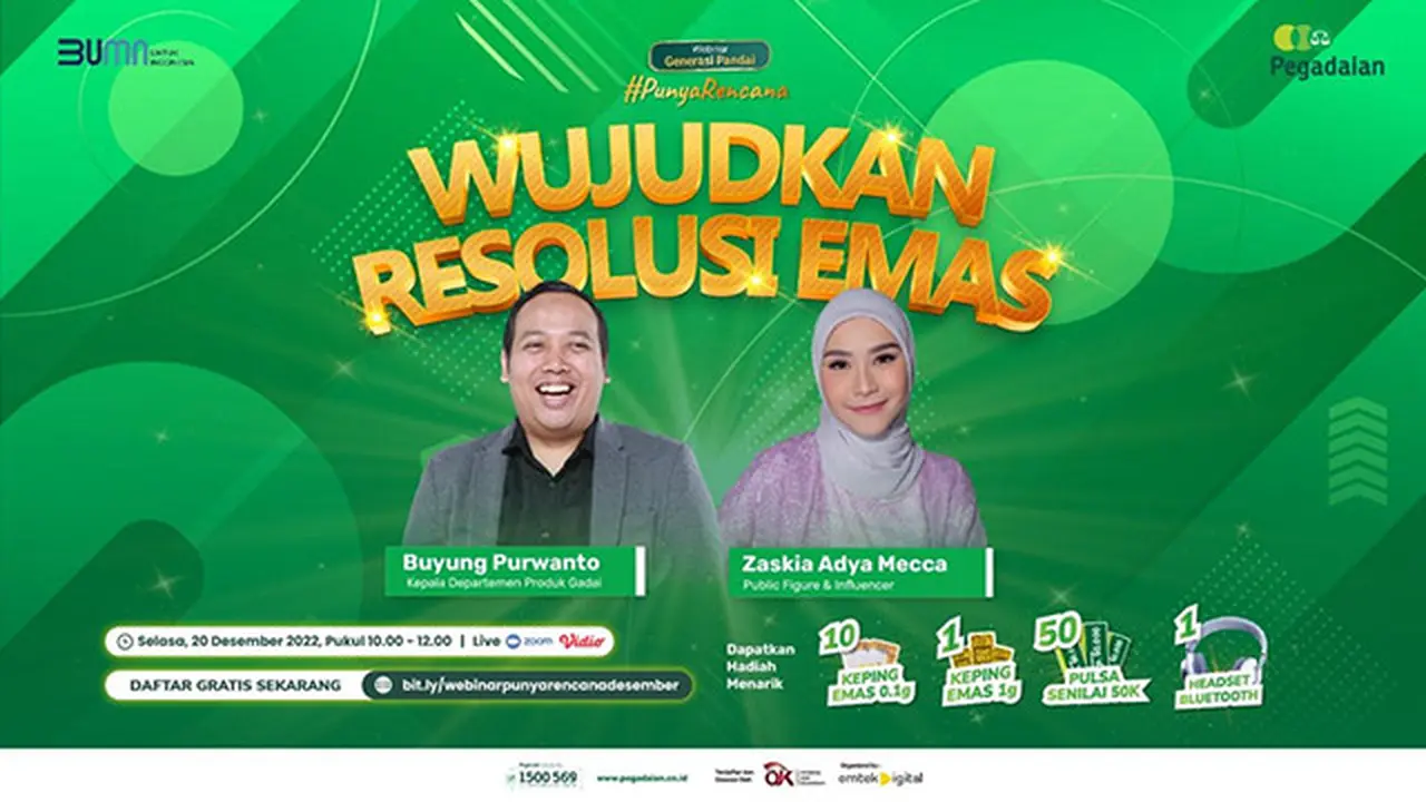 Belajar Bikin Resolusi dalam Berinvestasi Emas Bersama Pegadaian dan Zaskia Adya Mecca