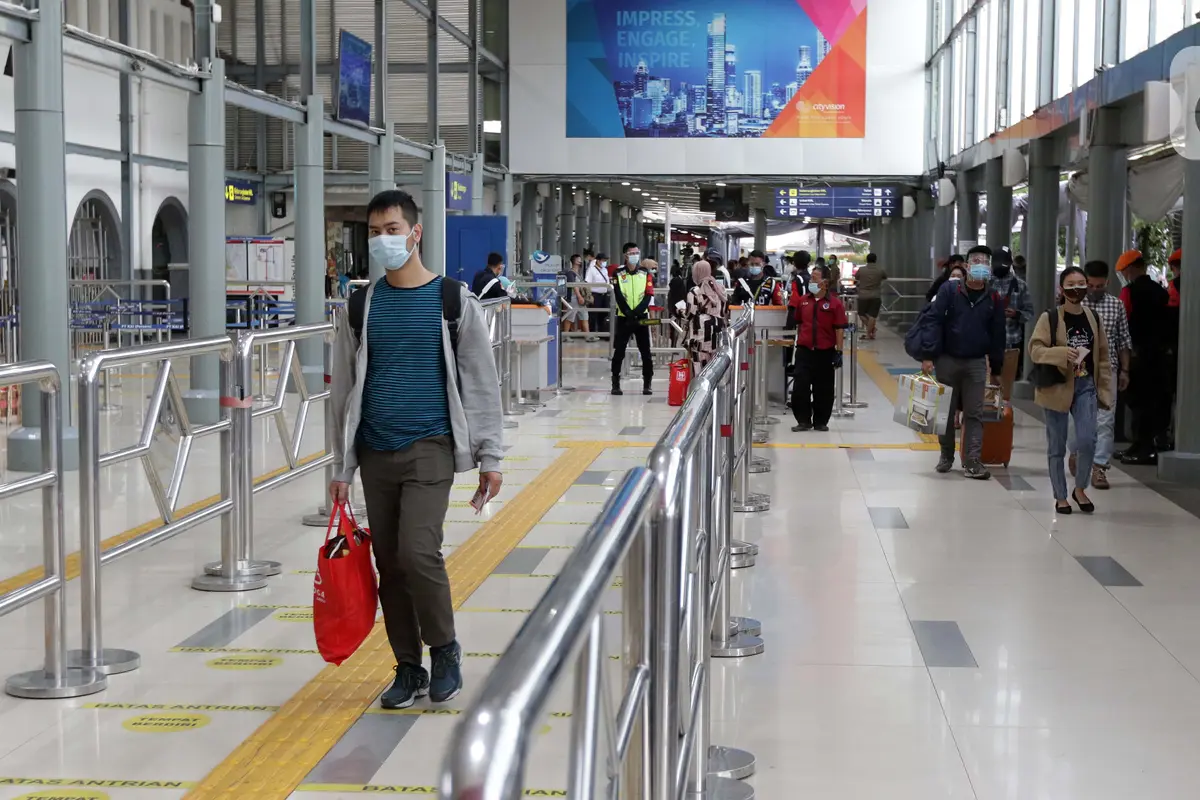 Stasiun Senen saat Cuti Bersama Natal 2020