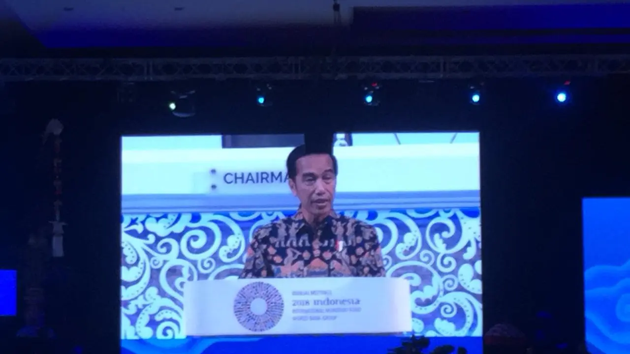 Presiden Jokowi Pidato di Pertemuan IMF-Bank Dunia 2018 di Bali