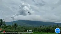 Gunung Lewotobi Laki-Laki kembali erupsi Rabu siang (17/1/2024), pukul 12.41 Wita. (Liputan6.com/ Dok Magma ESDM)