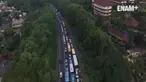Di awal pekan tahun 2017 lalu lintas menuju kawasan Puncak padat. Kepadatan sudah terjadi dari jalan tol Jagorawi menuju kawasan Gadog