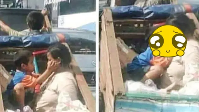 Menyentuh, Potret Bocah Tunjukkan Cinta ke Ibunya di Gerobak Bikin Nangis Bombay