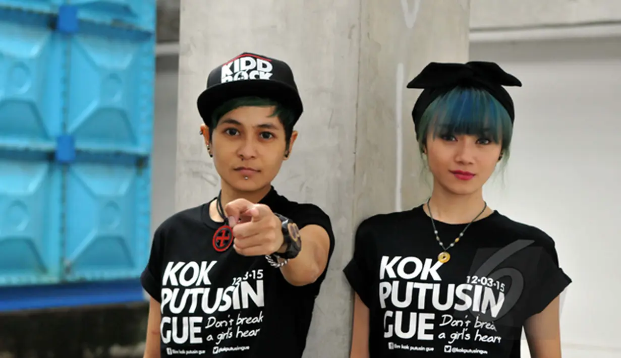 The Virgin kembali menghiasi layar bioskop lewat film keduanya 'Kok Putusin Gue?". Foto diambil pada Selasa (3/3/2015). (Liputan6.com/Panji Diksana)