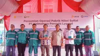 Harita Nickel meresmikan operasi produksi nikel sulfat pertama di Indonesia dan terbesar di dunia yang terletak di Pulau Obi, Kabupaten Halmahera Selatan, Provinsi Maluku Utara. (Dok&nbsp;Harita)