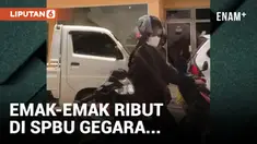 Panas! Emak-emak Ribut saat Isi BBM di SPBU