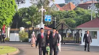 Ketua Umum Relawan Pro Jokowi (ProJo) Budi Arie Setiadi telah tiba di Istana Kepresidenan Jakarta, pukul 08.09 WIB. Rencananya Budi Arie akan dilantik Presiden Jokowi sebagai Menkominfo (Liputan6.com/Lizsa&nbsp;Egaham)