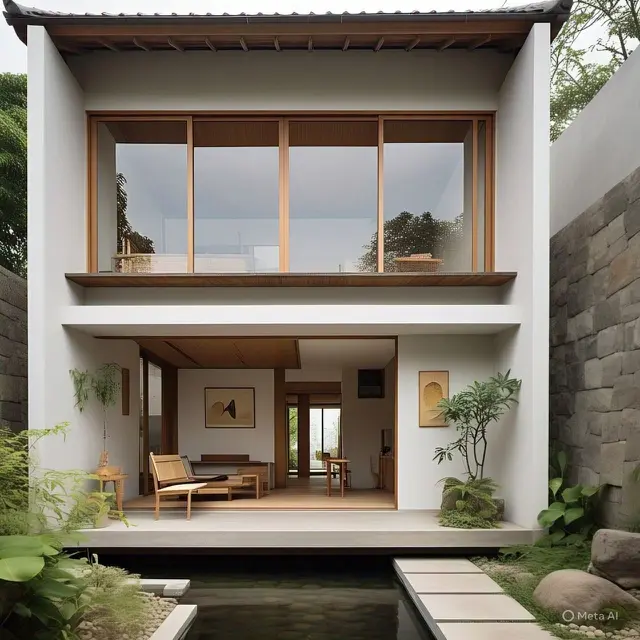 Rumah Tingkat Japandi Minimalis