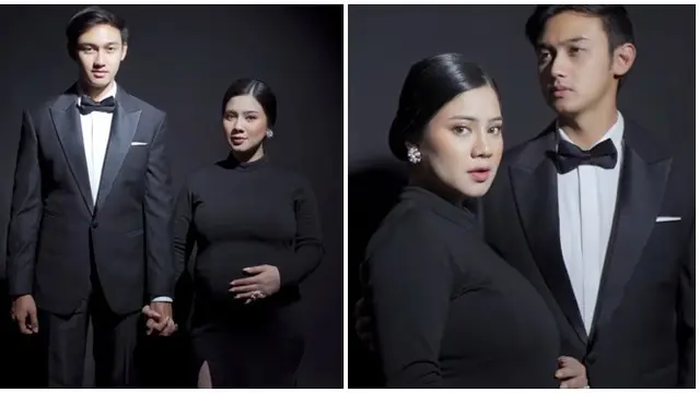 7 Potret Maternity Shoot Felicya Angelista Serba Hitam, Romantis Bareng Hito