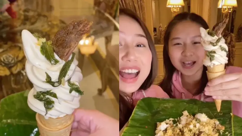 Viral Es Krim yang Terbuat Dari Nasi Padang, Bikin Geleng Kepala