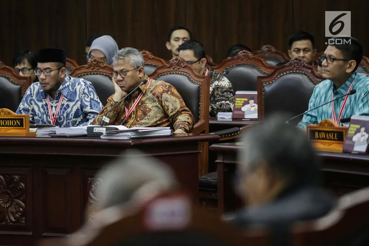 Ekspresi Peserta Sidang Sengketa Pilpres di MK