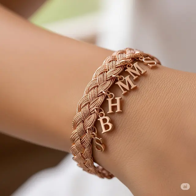 Gelang Charm Huruf Inisial