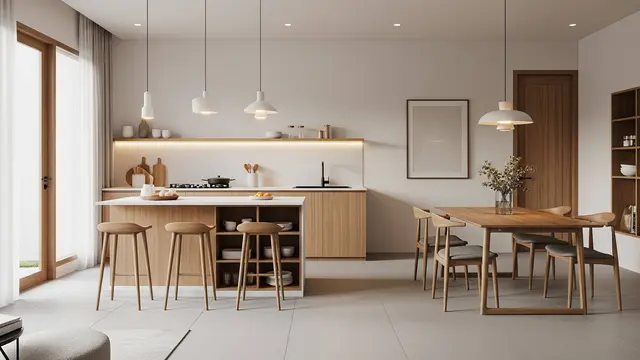 Model Rumah Mungil Tapi Punya Dapur dan Ruang Makan Lega