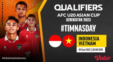 Sedang Berlangsung Live Streaming Timnas Indonesia Vs Vietnam Kualifikasi Piala AFC U-20 di Vidio