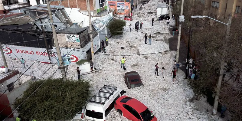 Diterjang Badai Salju, Begini Penampakan Kota Guadalajara Meksiko