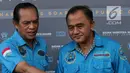 Deputi Pemberantasan BNN Irjen Arman Depari dan Kepala BNN Inspektur Jenderal Heru Winarko melihat barang bukti saat konferensi pers 3 kasus tindak pidana narkotika di Jakarta, Jumat (1/2). (Liputan6.com/Faizal Fanani)