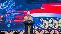 Menteri Perindustrian Agus Gumiwang Kartasasmita pada acara Business Matching Tahap IV: Percepatan Realisasi Belanja Produk Dalam Negeri oleh Kementerian/Lembaga, Pemerintah Daerah, dan BUMN di Nusa Dua, Bali, Kamis (6/10).