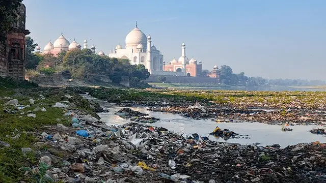 Sisi Belakang dari Taj Mahal.