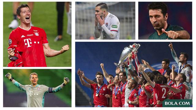 Kolase - Bayern Munchen, Robert Lewandowski, Manuel Neuer, Rayan Cherki, Gianluigi Buffon