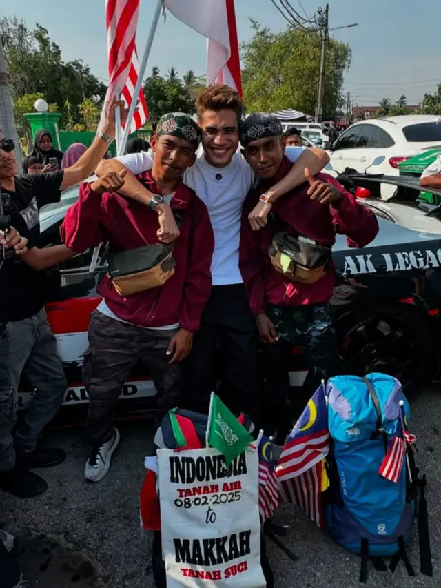 Aisar Khaled dukung perjalanan pejalan kaki Indonesia ke Mekkah. (credit:instagram.com/aisar_khaledd