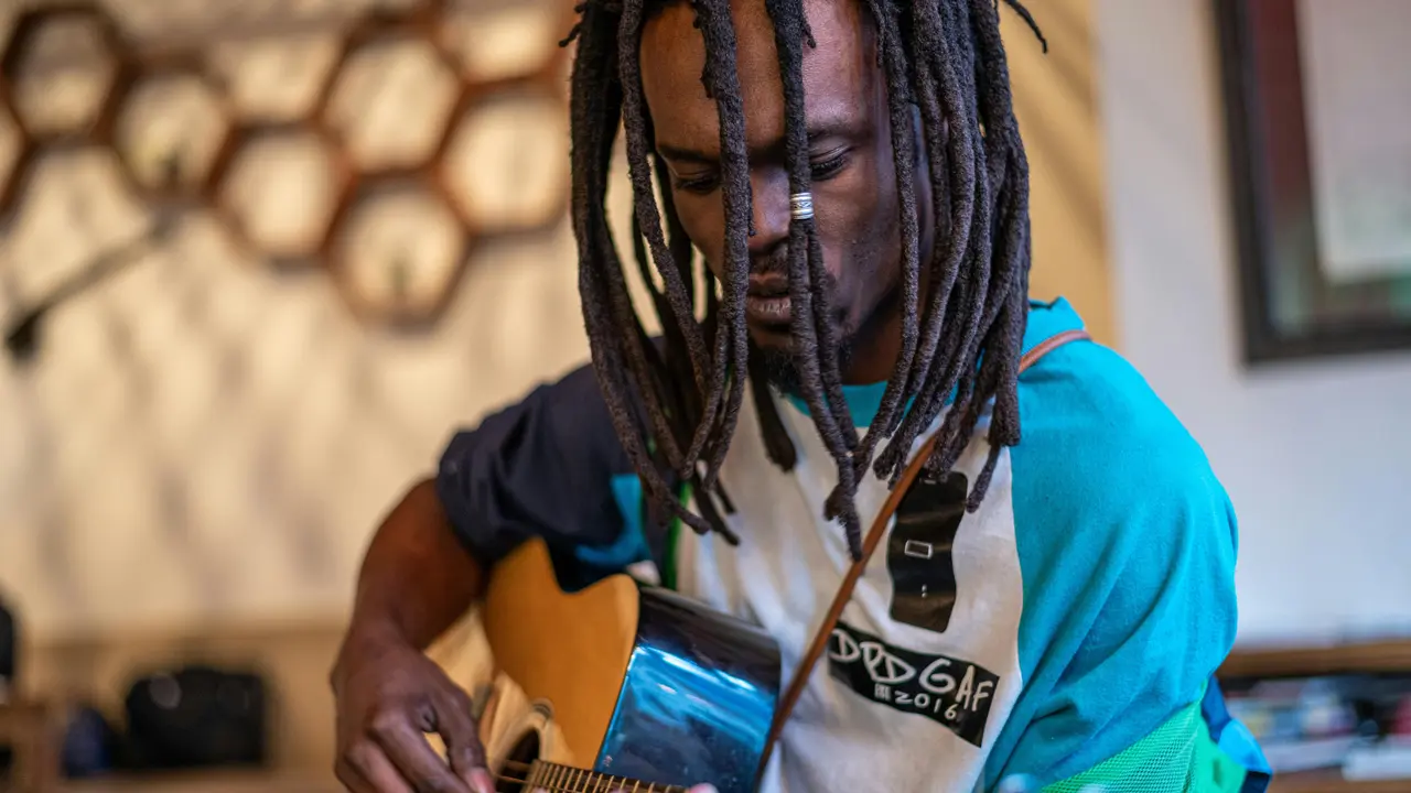 Ilustrasi pemusik reggae