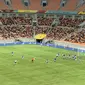 Piala Dunia U-17 2023 Inggris vs Brasil. (Liputan6.com/Melinda Indrasari)