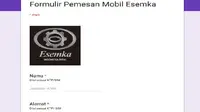 Mobil Esemka sudah bisa dipesan secara online (Foto:Istimewa)