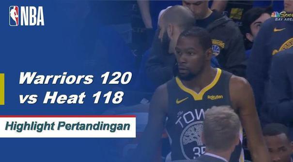 Kevin Durant mencetak skor 39 ketika Warriors mendapatkan kemenangan atas Heat, 120-118.