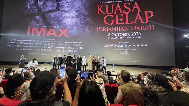 Konferensi pers dan screening film Kuasa Gelap: Perjanjian Darah. (Ratnaning Asih/ Liputan6.com)