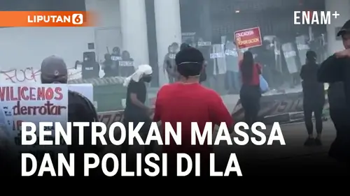 VIDEO: LA Memanas! Polisi vs Massa Usai Razia ICE, Situasi di Luar Pusat Tahanan Mencekam!