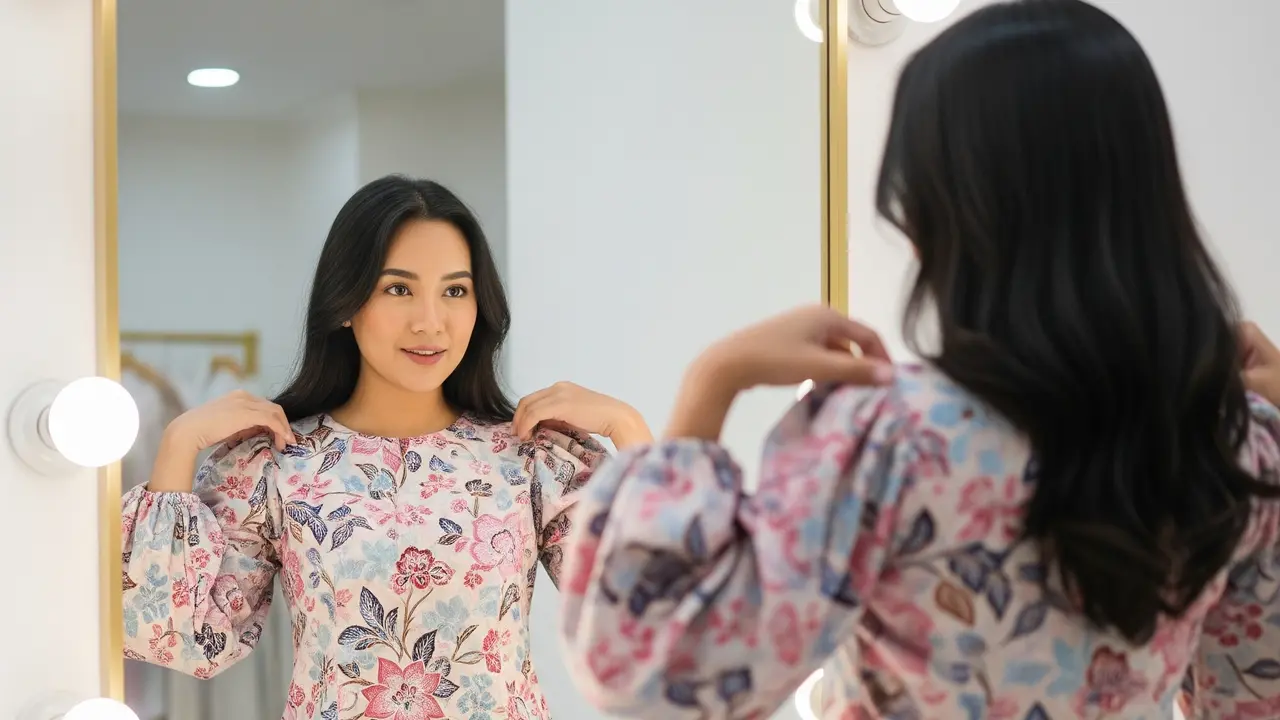 9 Mix and Match Batik Lengan Besar dan Celana Kulot yang Elegan dan Stylish